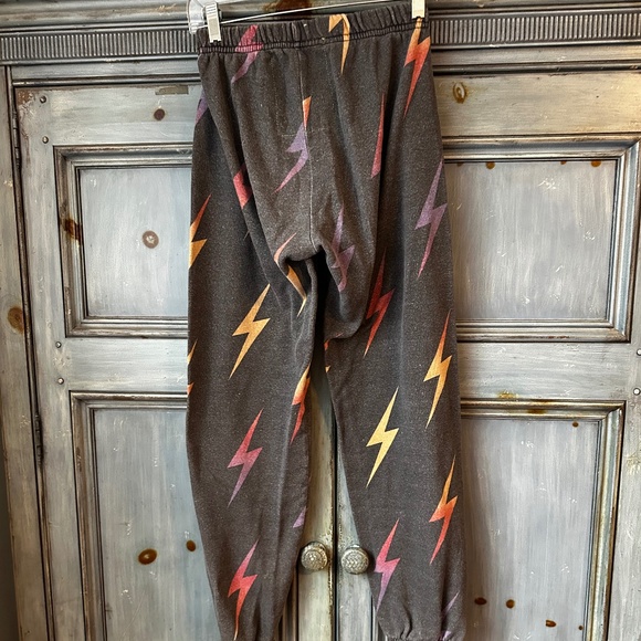 Aviator Nation Gray Sweatpants With rainbow. bolts Size S - Picture 6 of 7